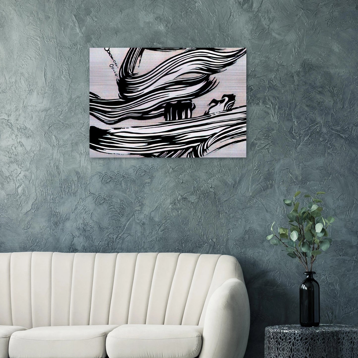 BRUSHSTROKES 1968 - Roy Lichtenstein Brushed Aluminum Print - 70x100 cm / 28x40 inches | Roy Lichtenstein Aluminum Print | Roy Lichtenstein Prints