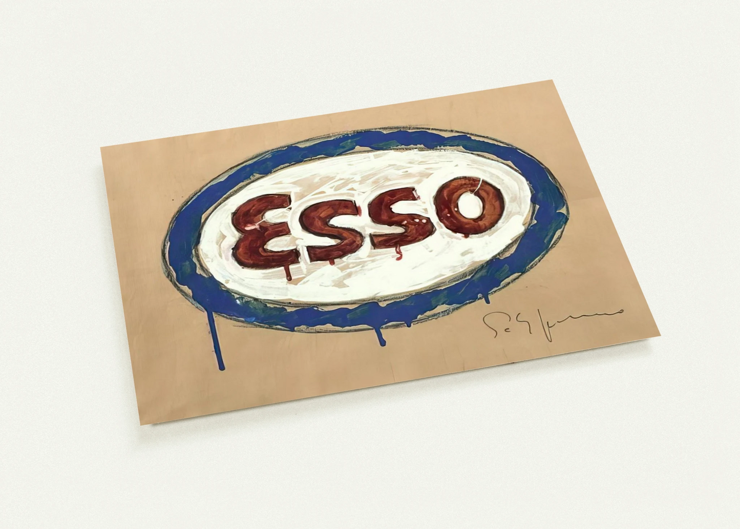 Esso - Pop Art By Mario Schifano Pack of 10 Post Cards | Mario Schifano Post Cards | A6 (10.5 x 14.8 cm) - 4.1 x 5.8 inches