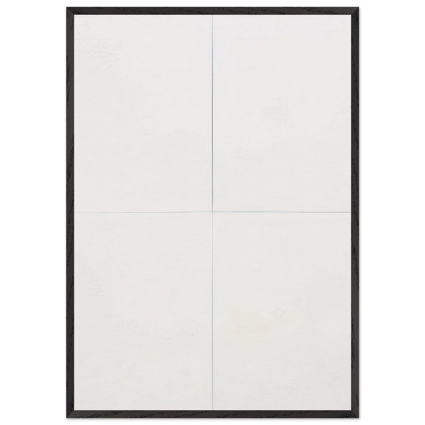 WHITE PAINTING FOUR PANEL 1951 - Robert Rauschenberg Framed Art Print – Black Wooden Frame - Default Title - -Framed Art Print