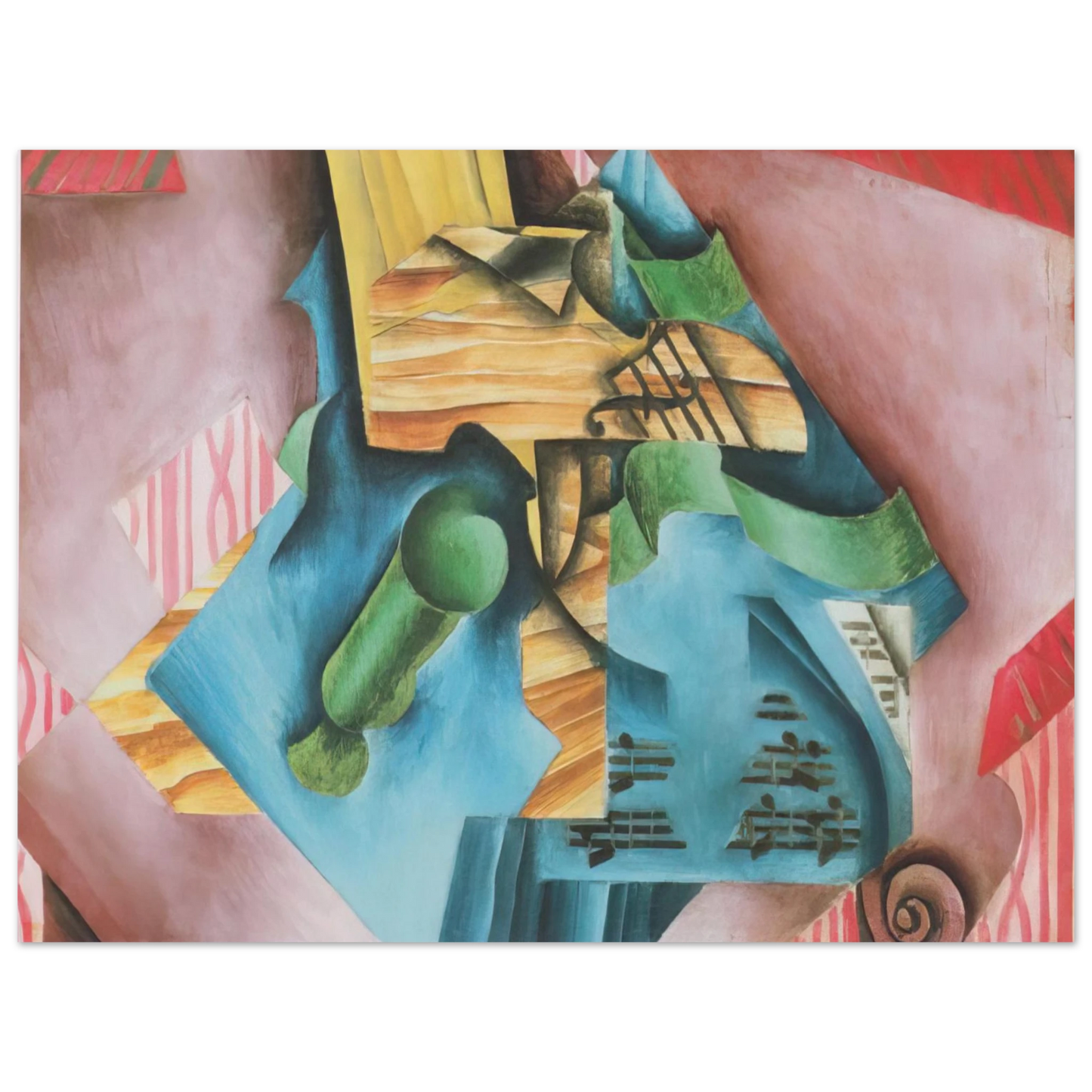 Juan Gris - VIOLINE AND GLASS 1913 Fine Art Poster - Default Title