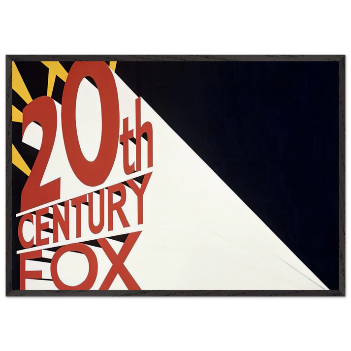 LARGE TRADEMARK WITH EIGHT SPOTLIGHTS 1962 - Edward Ruscha 70x100 cm / 28x40 inches Framed Art Print – Black Wooden Frame