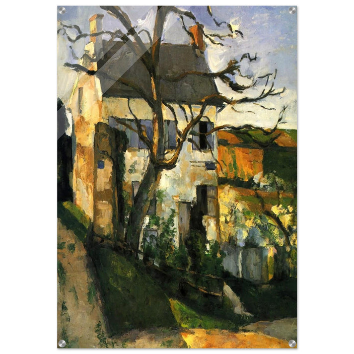 The House and the Tree - Paul Cézanne Acrylic Print - 70x100 cm / 28x40″ inches