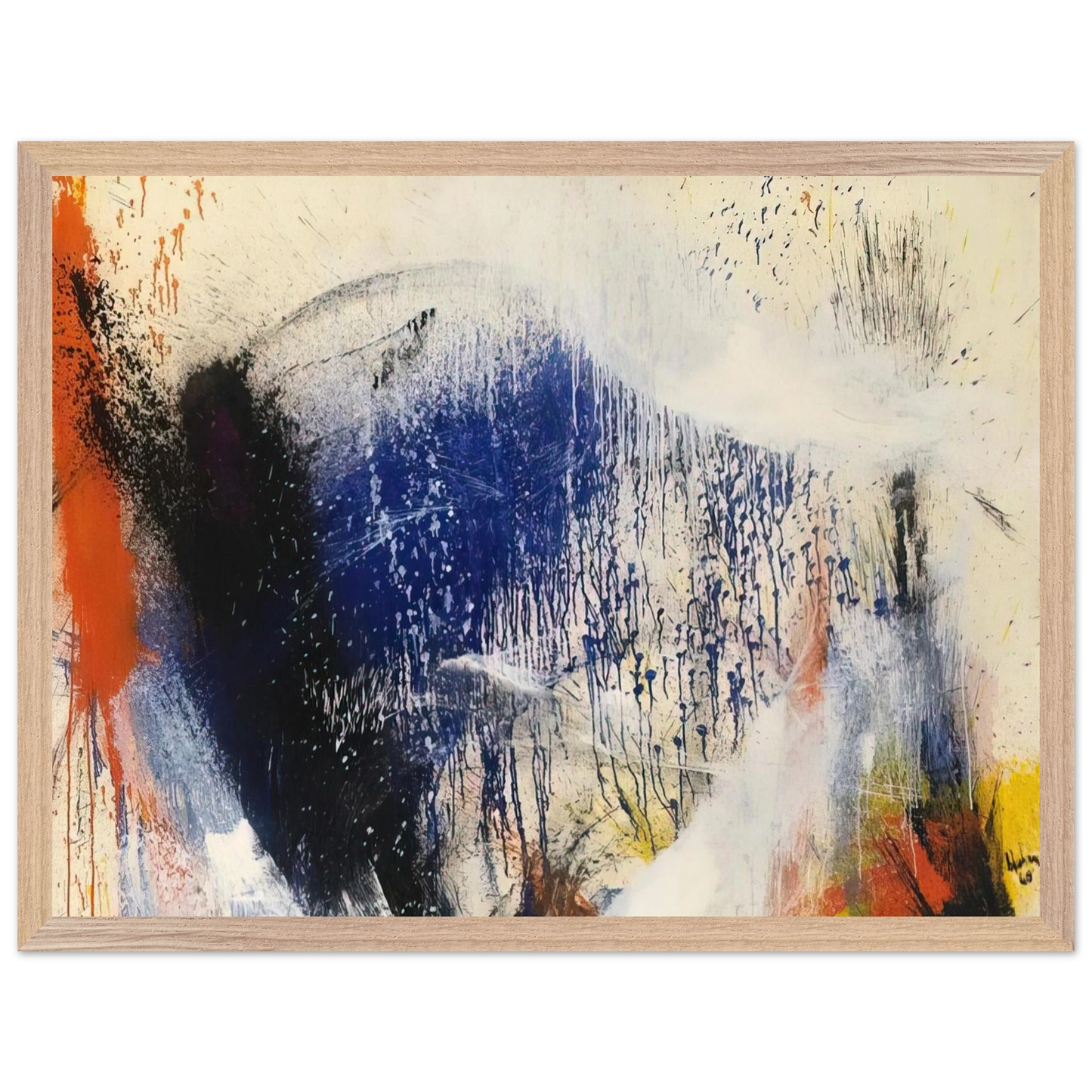 Helen Frankenthaler - Untitled - 1960 Wall art - 30x40 cm / 12x16 inches - Premium Wooden Framed Poster With Fine Art Paper - White frame