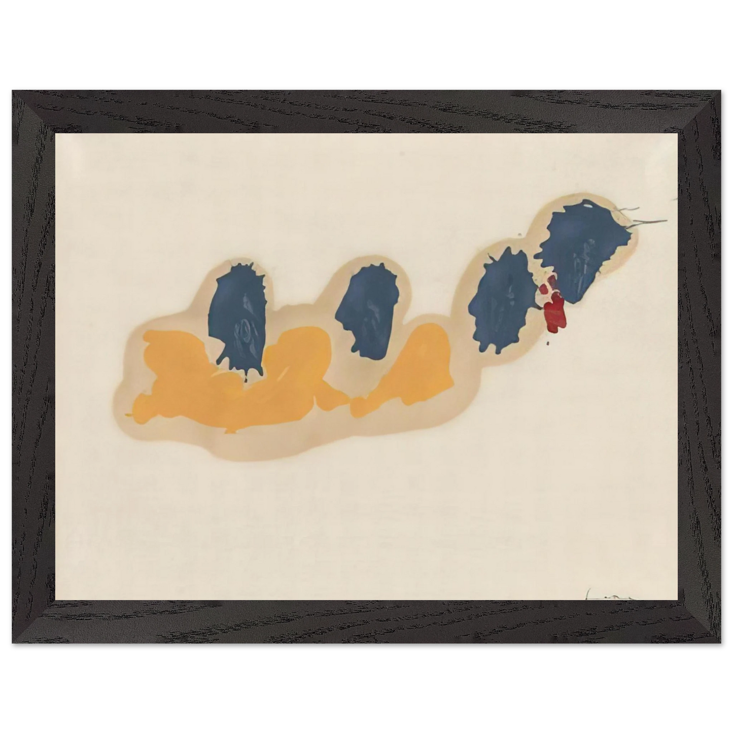 Helen Frankenthaler - April IV - 1960 Wall art - 13x18 cm / 5x7 inches - Premium Wooden Framed Poster With Fine Art Paper - Wood frame