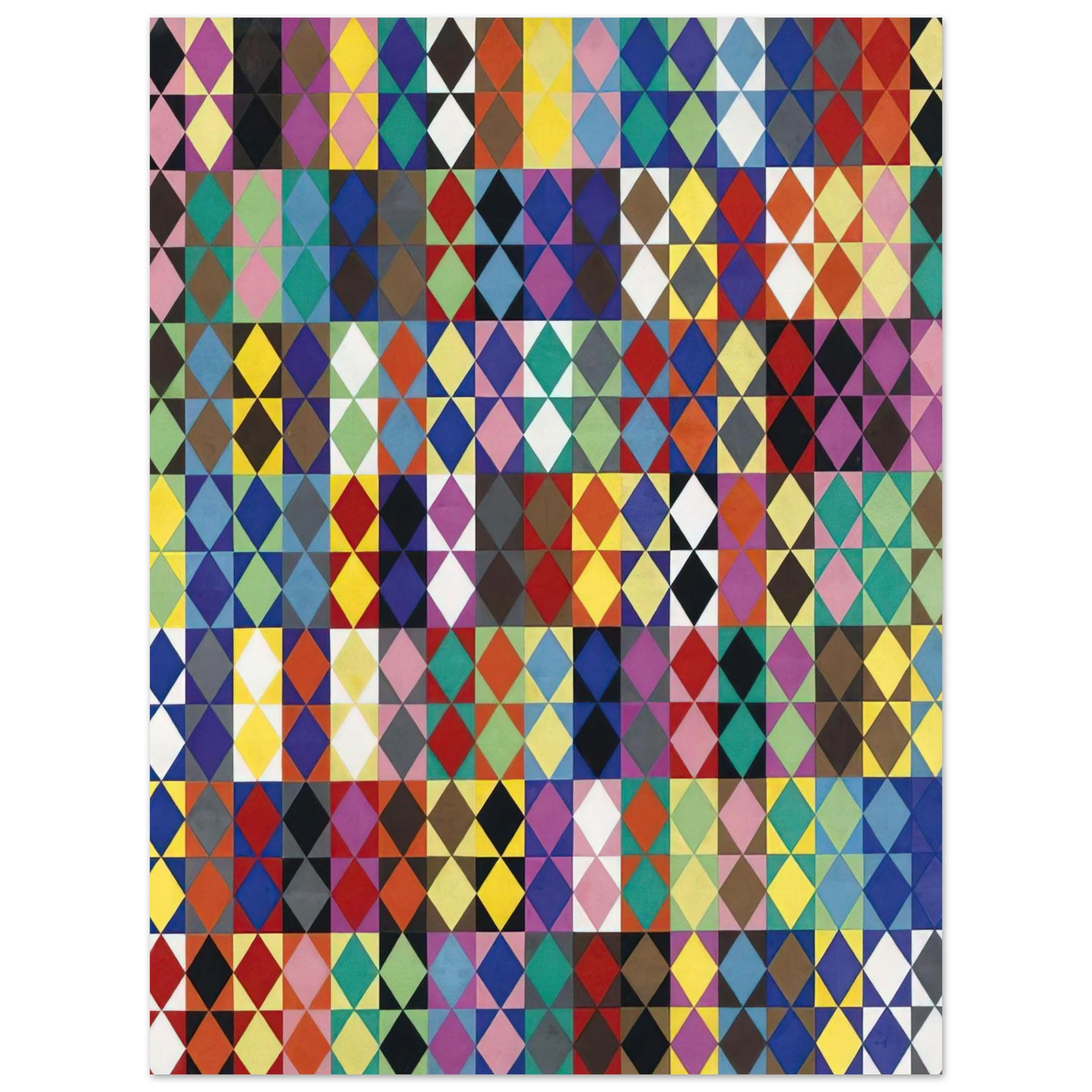 Dadamaino - 238 combinazioni cromatiche con 16 colori moltiplicati fra loro - 1969 Fine Art Poster - Default Title