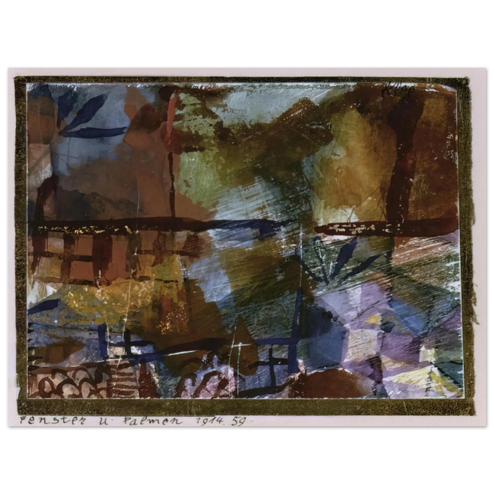 Paul Klee - WINDOWS AND PALM TREES 1914 75x100 cm / 30x40inches Fine Art Poster
