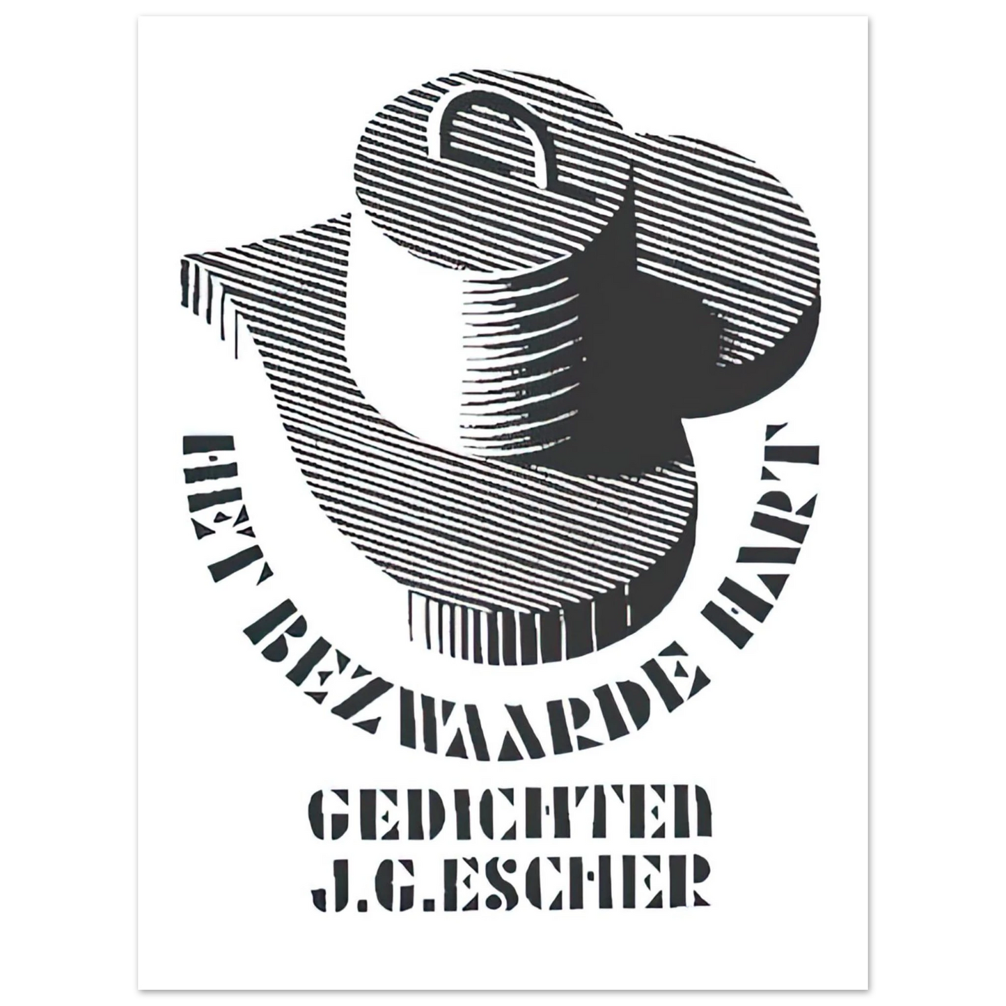 MC Escher - ESCHER (26) Wall Art - 60x80 cm / 24x32 inches - Premium Wooden Framed Poster With Fine Art Paper - White frame