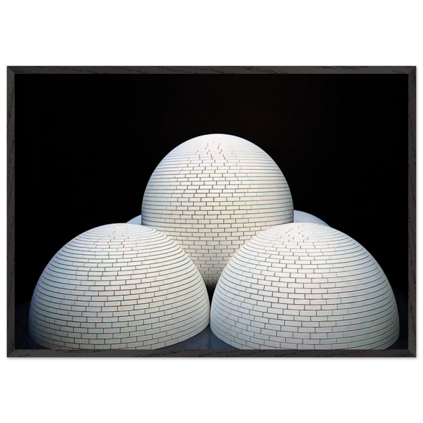 Model for Brick Structure four domes and a sphere - Sol LeWitt Framed Art Print – Black Wooden Frame - Default Title - -Framed Art Print