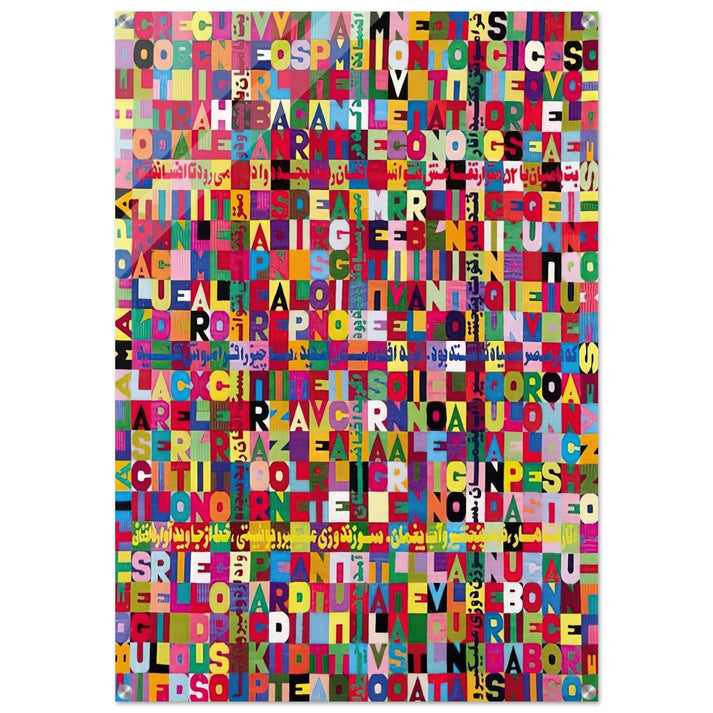 OGGI VENISETESIMO GIORNO UNDICESIMO MESE ANNO MILLENOVEIOOO ANTOTO ALIGHIERO E BOETTI ALLAMATO - Alighiero Boetti Acrylic Print - 70x100 cm / 28x40″ inches
