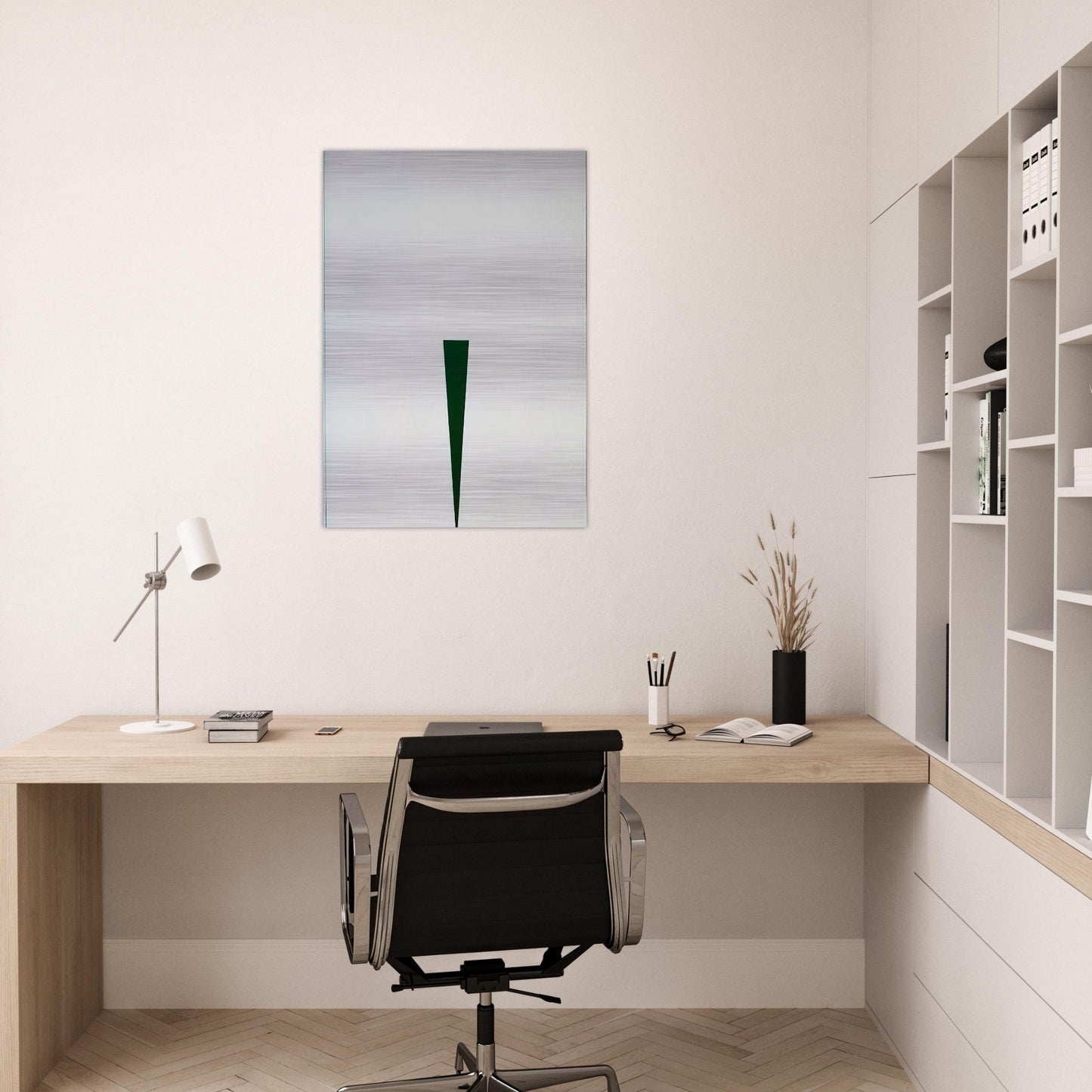 Blanco y Verde - 1966 - Carmen Herrera Brushed Aluminum Print - 70x100 cm / 28x40 inches | Carmen Herrera Aluminum Print | Carmen Herrera Prints