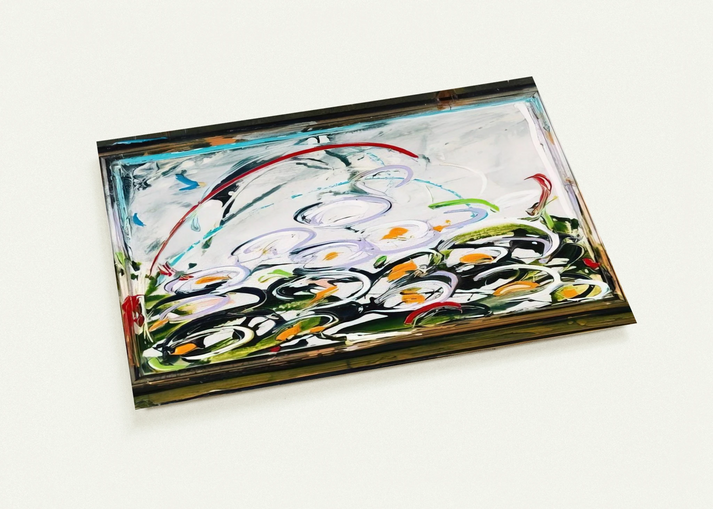 Giglio d'aqua - 1984 By Mario Schifano Pack of 10 Post Cards | Mario Schifano Post Cards | A6 (10.5 x 14.8 cm) - 4.1 x 5.8 inches