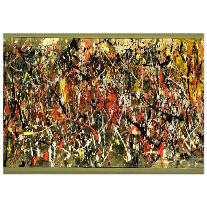 NUMBER 25 - Jackson Pollock Brushed Aluminum Print - 70x100 cm / 28x40 inches | Jackson Pollock Aluminum Print | Jackson Pollock Prints