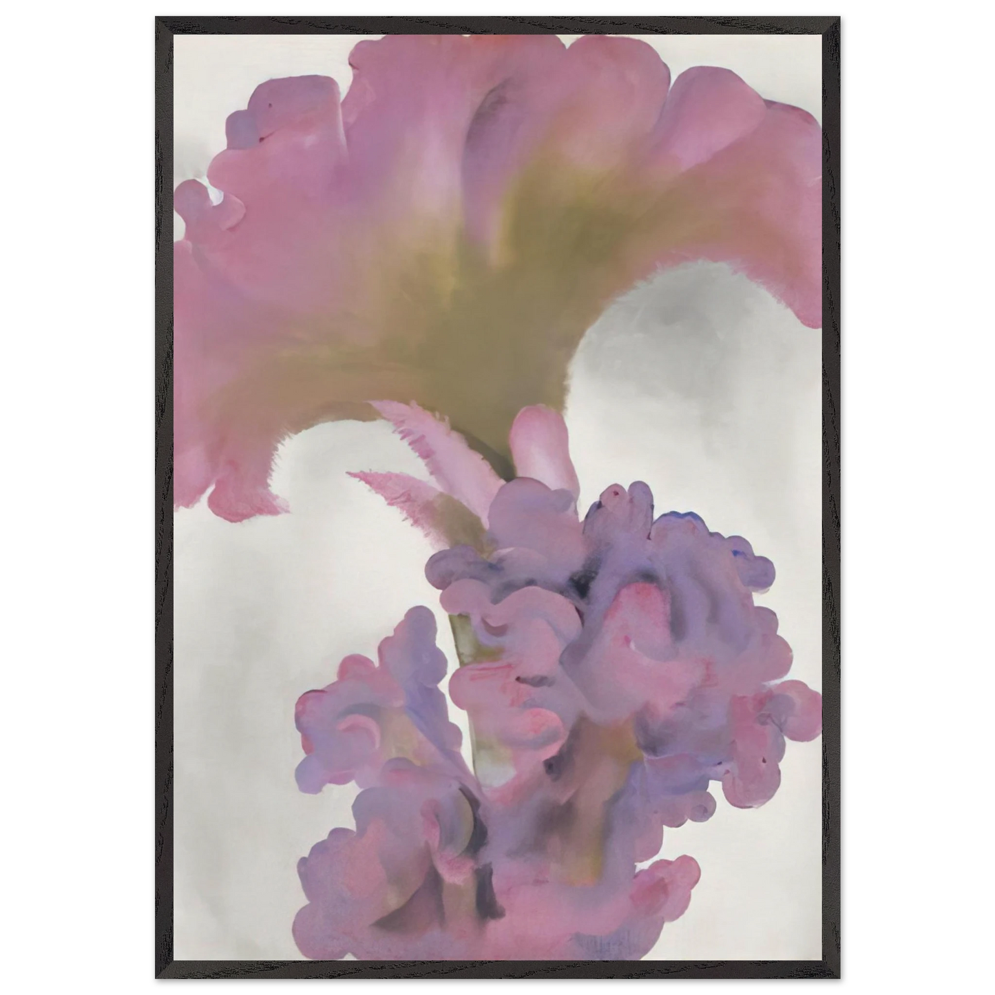 Coxcomb - Georgia OKeeffe 70x100 cm / 28x40 inches Framed Art Print – Black Wooden Frame