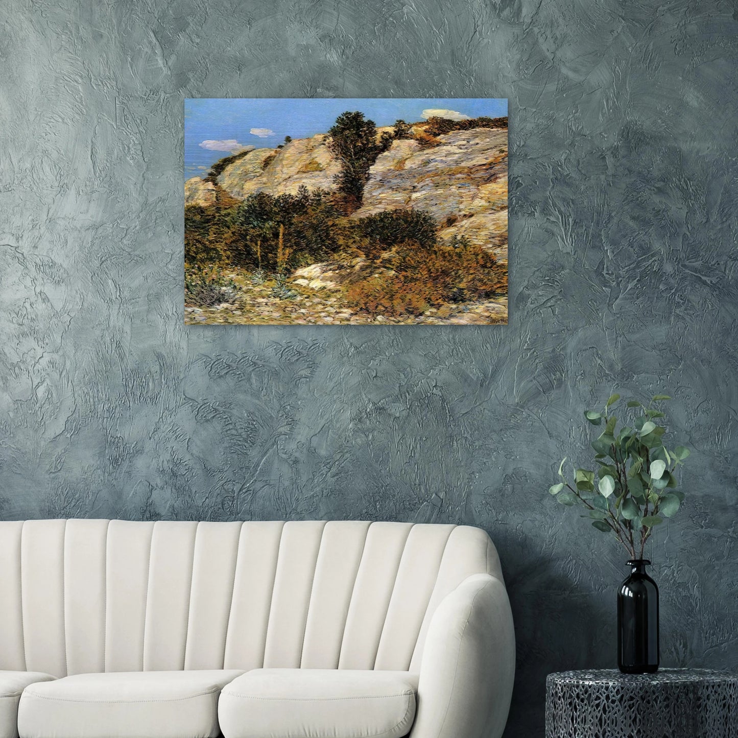 Lyman's Ledge, Appledore - Childe Hassam Brushed Aluminum Print - 70x100 cm / 28x40 inches | Childe Hassam Aluminum Print | Childe Hassam Prints
