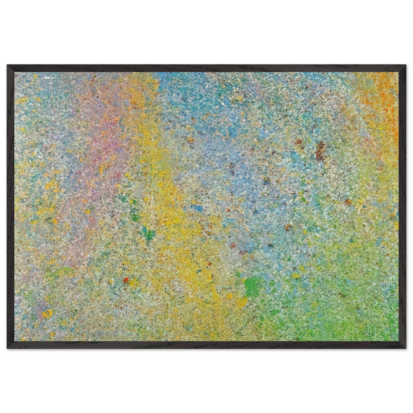 Milky Way - 1966 - Walasse Ting 70x100 cm / 28x40 inches Framed Art Print – Black Wooden Frame