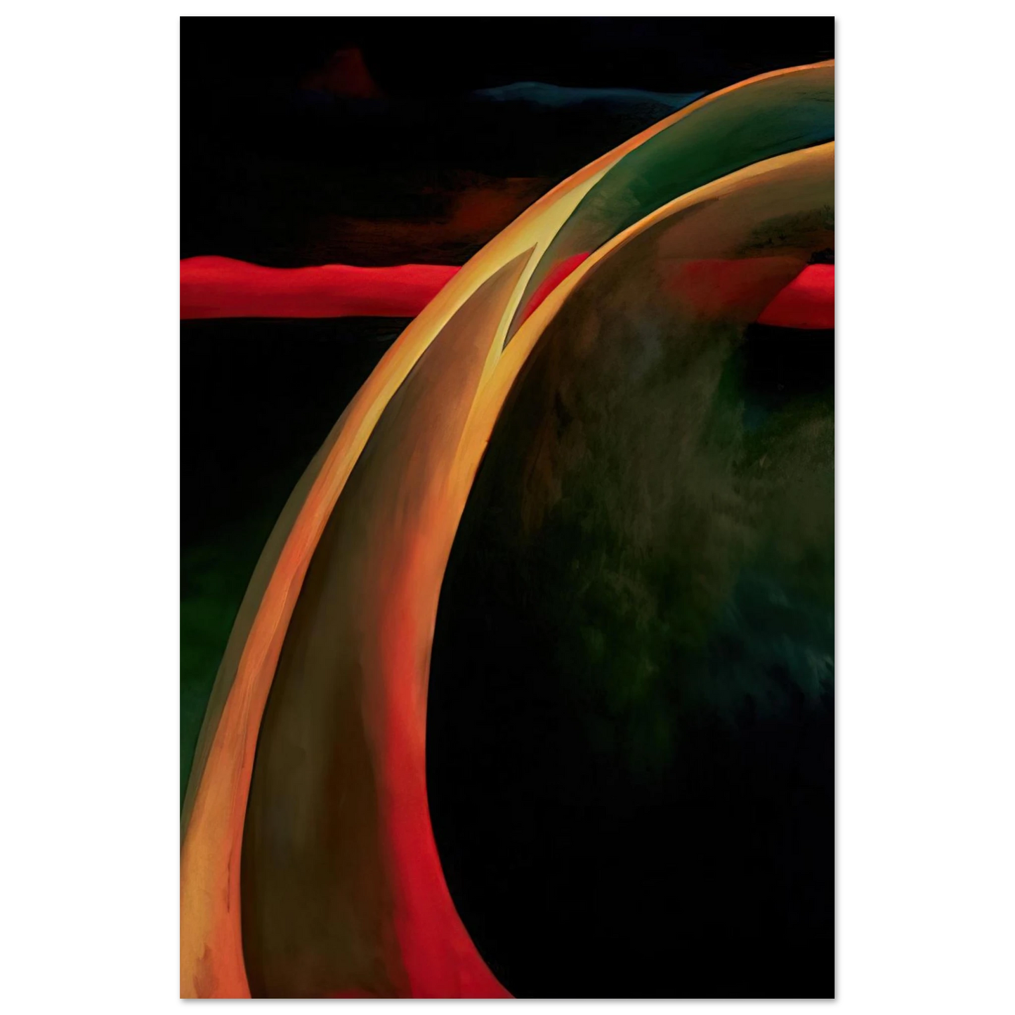 Georgia O'Keeffe - Red and Orange Streak Fine Art Poster - 40x60 cm / 16x24 inches