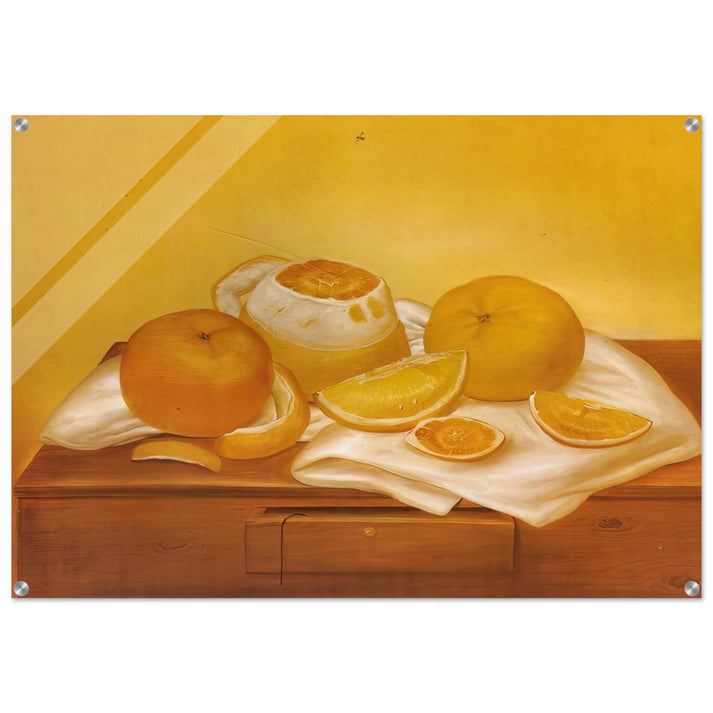 ORANGES - Fernando Botero Acrylic Print - 70x100 cm / 28x40″ inches