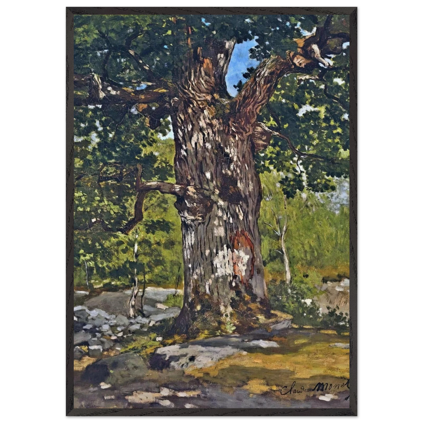 The Bodmer Oak - claude monet Framed Art Print – Black Wooden Frame - Default Title - -Framed Art Print