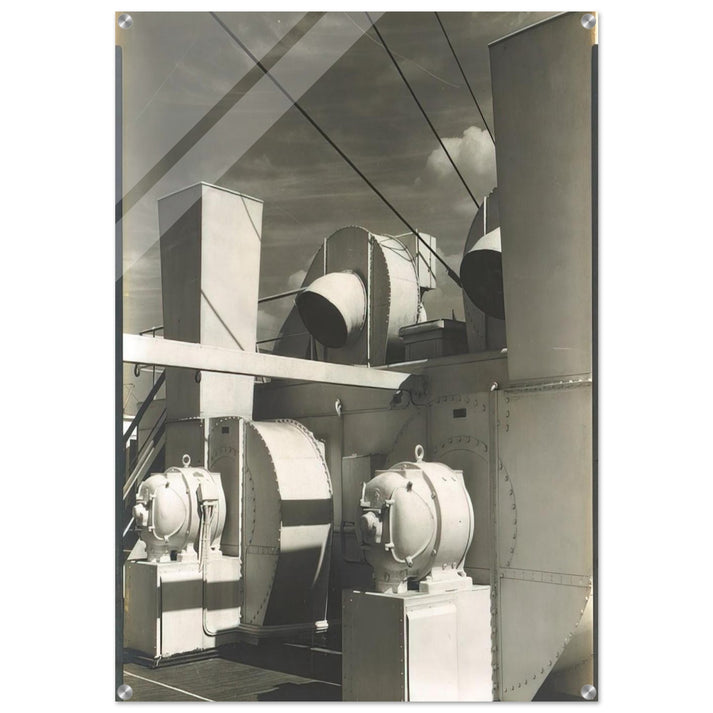 Upper Deck - 1928 - Charles Sheeler Acrylic Print - 70x100 cm / 28x40″ inches | Charles Sheeler Wall Art | Charles Sheeler Prints