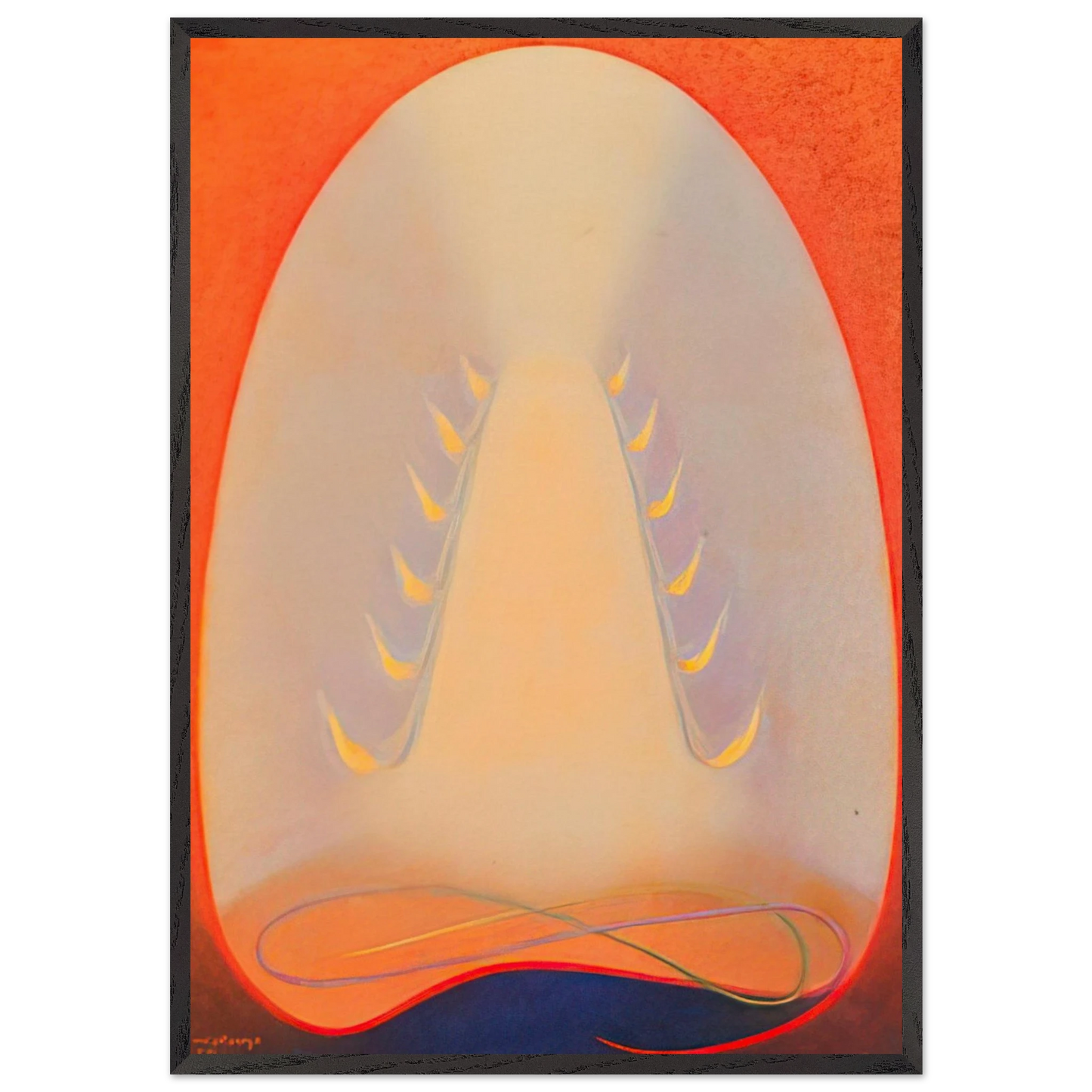 Mount of Flame - 1932 - Agnes Lawrence Pelton Framed Art Print – Black Wooden Frame - Default Title - -Framed Art Print