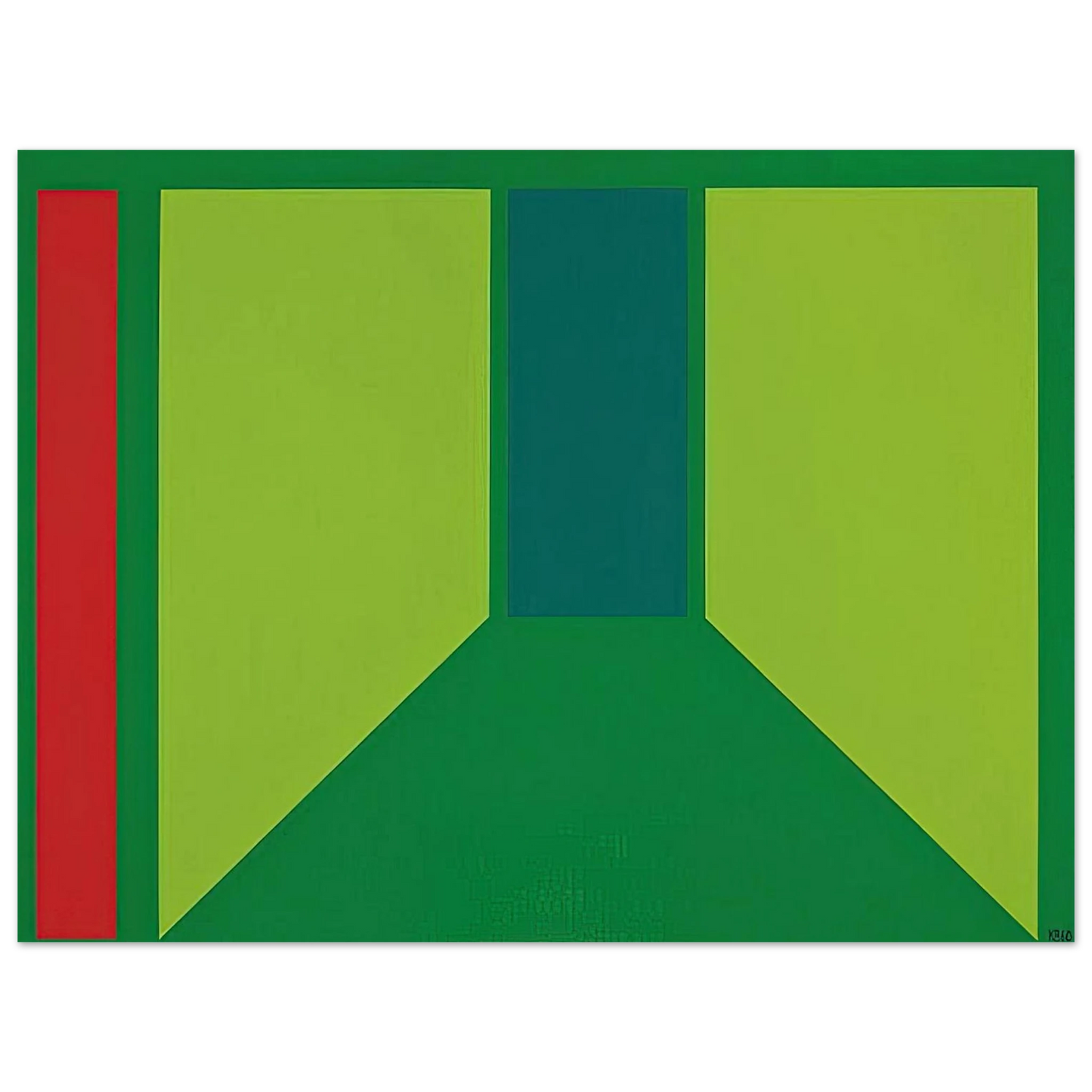 Karl Benjamin - Corridor - 1960 Fine Art Poster - Default Title