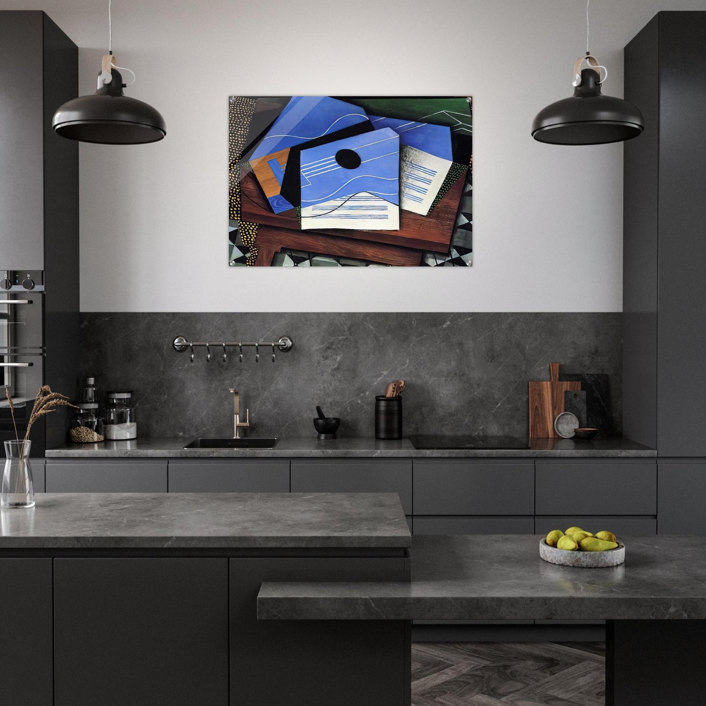 GUITAR ON A TABLE 1915 - Juan Gris Acrylic Print - 70x100 cm / 28x40″ inches