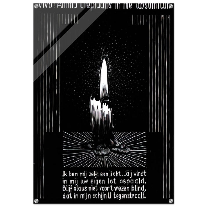 EMBLEMATA CANDLE FLAME - MC Escher Acrylic Print - 70x100 cm / 28x40″ inches | MC Escher Wall Art | MC Escher Prints