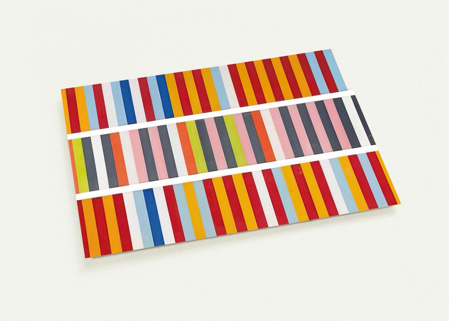 Barricades - 1968 By Gene Davis Pack of 10 Post Cards | Gene Davis Post Cards | A6 (10.5 x 14.8 cm) - 4.1 x 5.8 inches