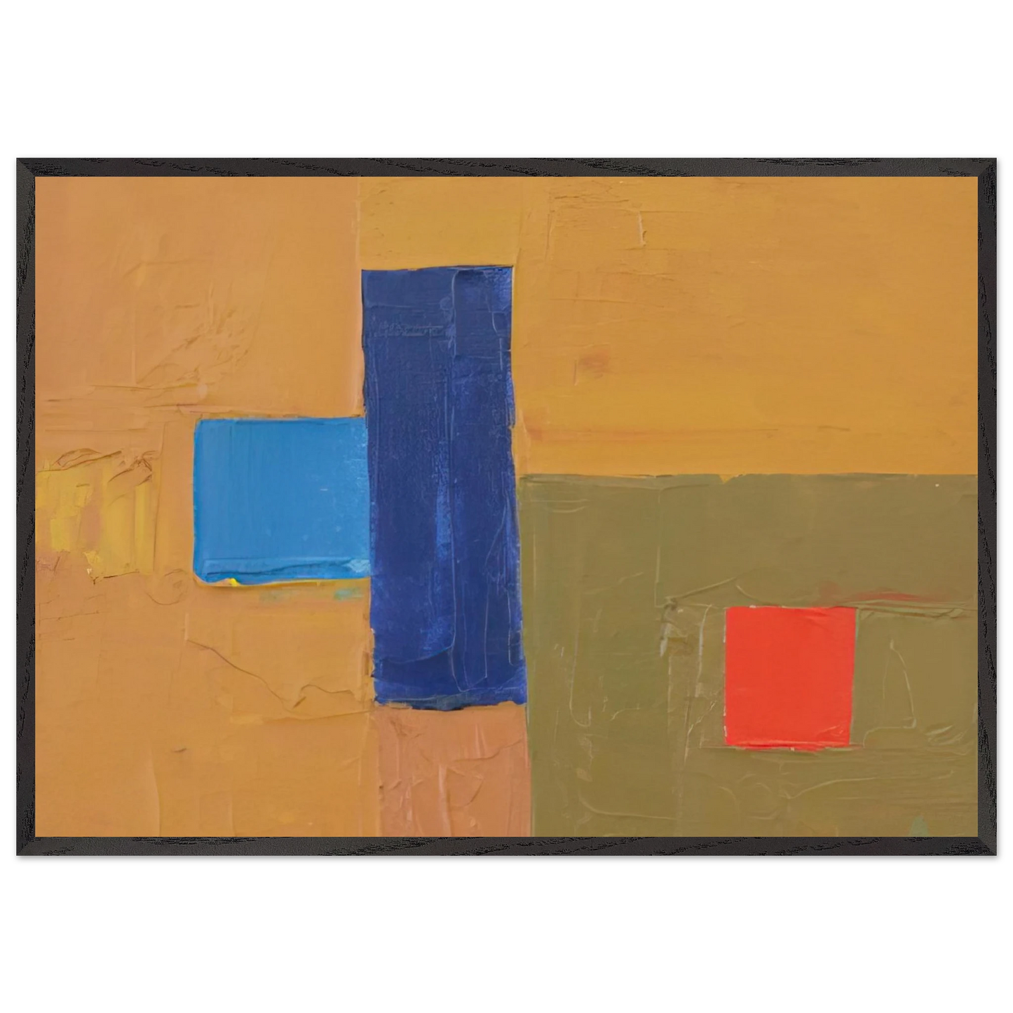 Untitled - 2000 N2 - Etel Adnan Framed Art Print – Black Wooden Frame - Default Title - -Framed Art Print