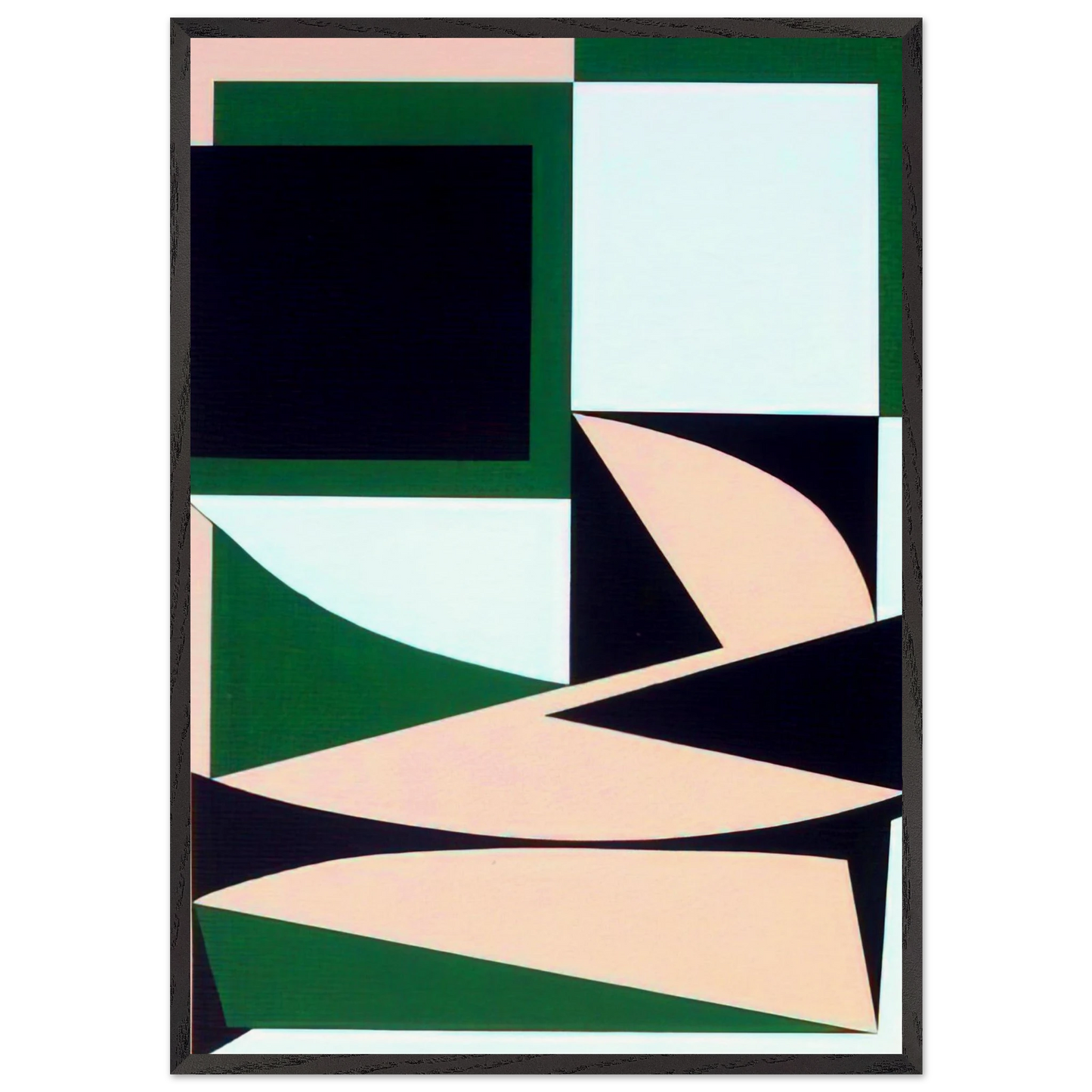 Ezinor - 1949 - Victor Vasarely 70x100 cm / 28x40 inches Framed Art Print – Black Wooden Frame