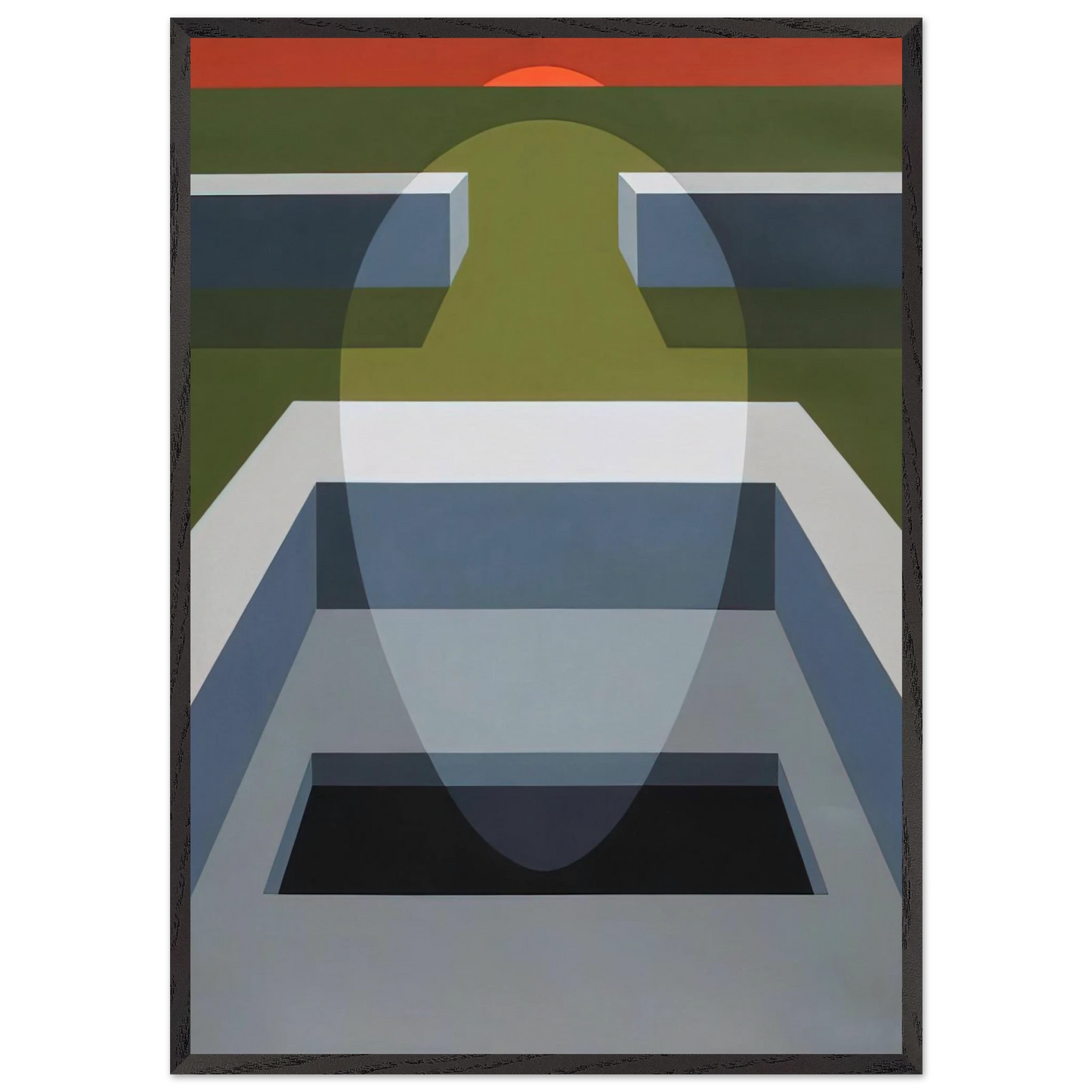 Transection No 7 - 1970 - Clarence Holbrook Carter Framed Art Print – Black Wooden Frame - Default Title - -Framed Art Print