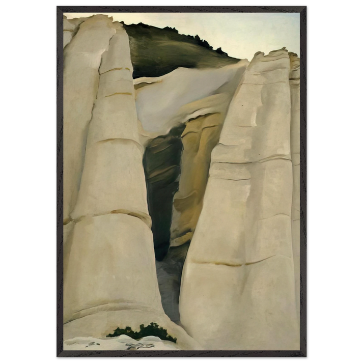From the White Place - Georgia OKeeffe 70x100 cm / 28x40 inches Framed Art Print – Black Wooden Frame