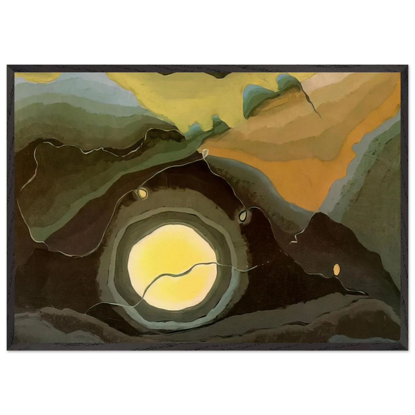 Me and the Moon - 1937 - Arthur Dove Framed Art Print – Black Wooden Frame - Default Title - -Framed Art Print