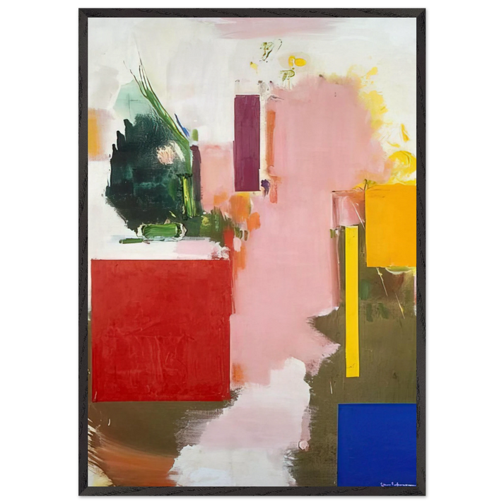 Summer 1965 - Hans Hofmann 70x100 cm / 28x40 inches Framed Art Print – Black Wooden Frame