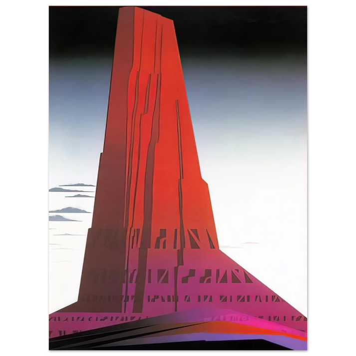 Eyvind Earle - Desert Skyscraper 75x100 cm / 30x40inches Fine Art Poster