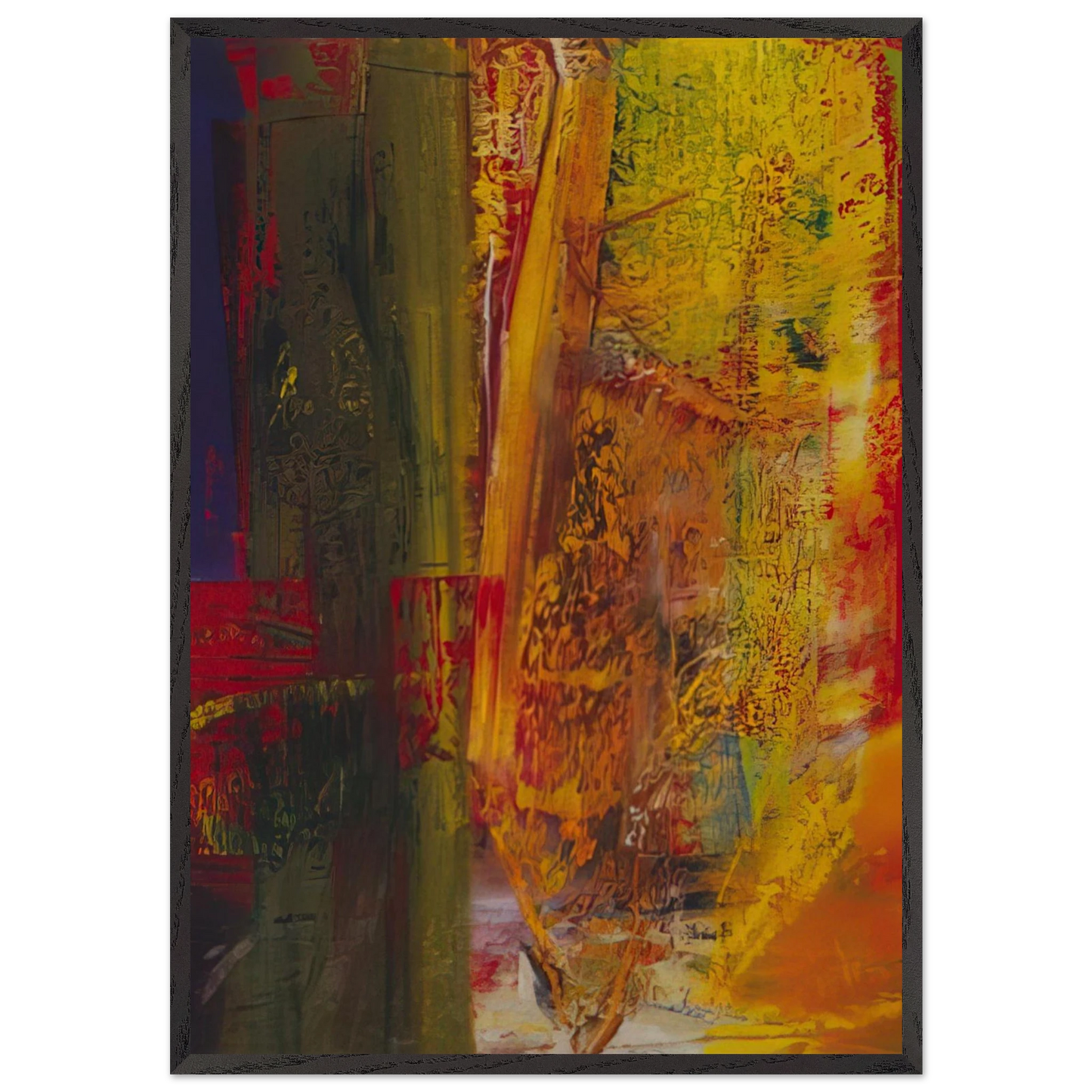 OLBERG 1986 - Gerhard Richter Framed Art Print – Black Wooden Frame - Default Title - -Framed Art Print