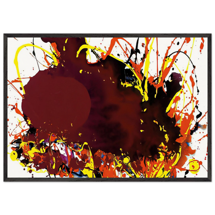 Untitled SFP94-139 SFF 1809 - Sam Francis 70x100 cm / 28x40 inches Framed Art Print – Black Wooden Frame