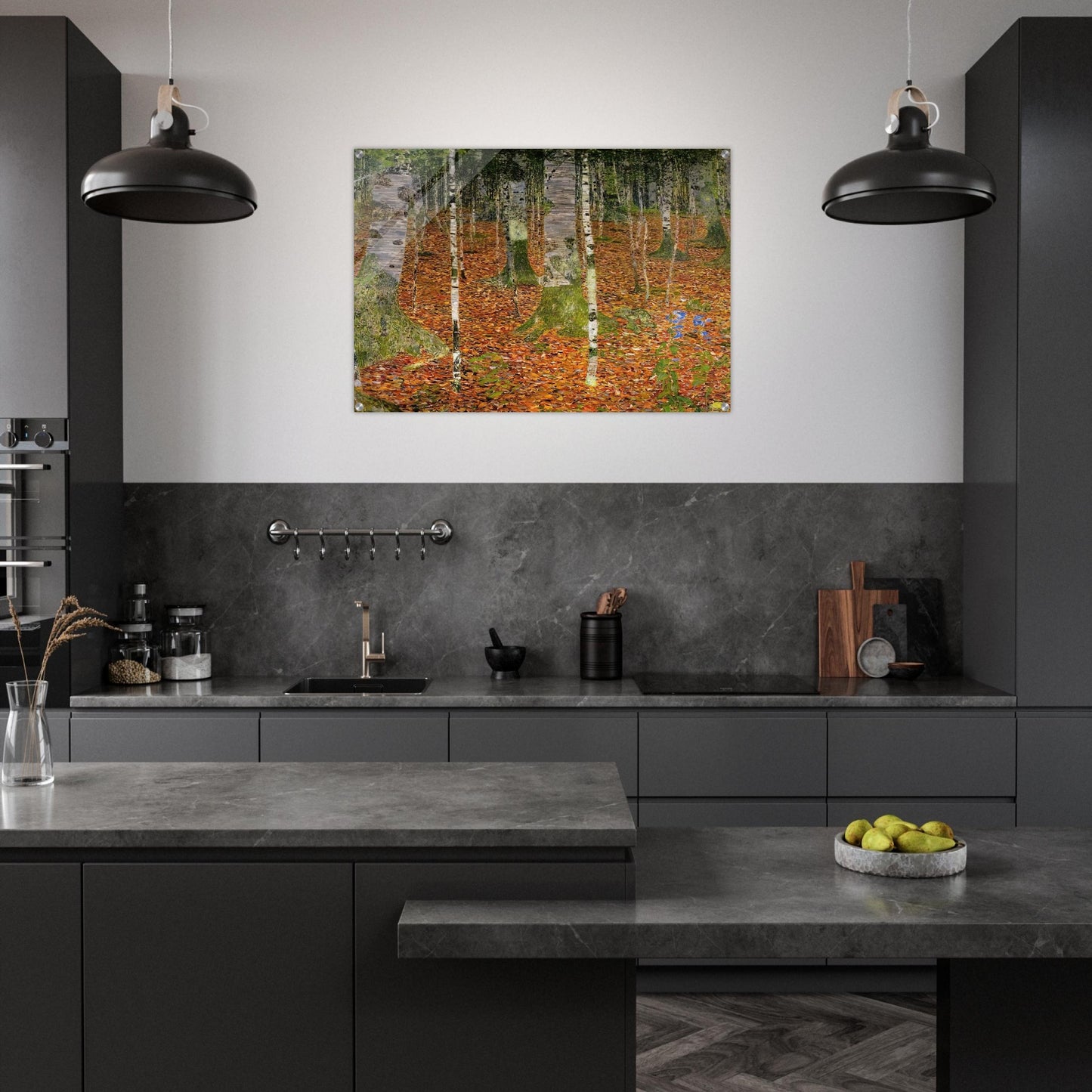 FARMHOUSE WITH BIRCH TREES 1903 - Gustav Klimt Acrylic Print - 70x100 cm / 28x40″ inches