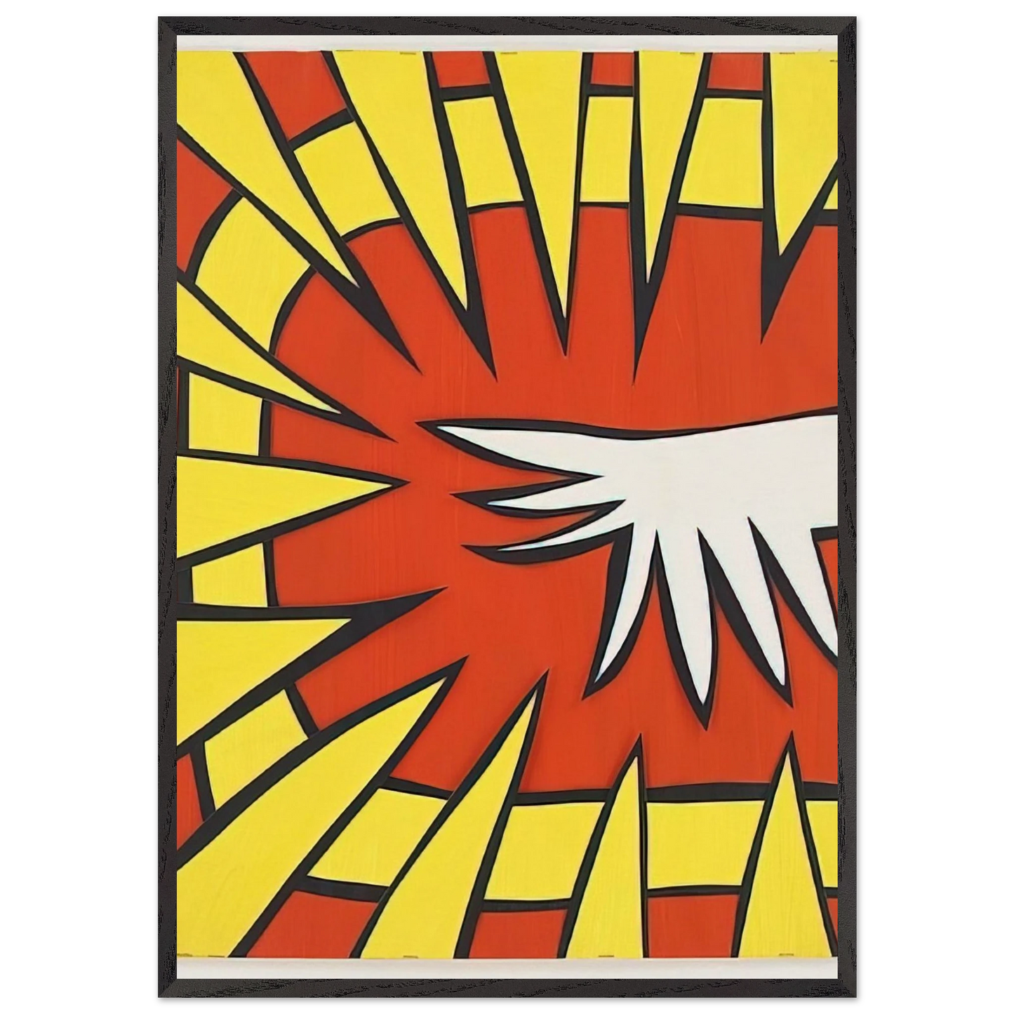 Untitled - 1963 N14 - Nicholas Krushenick Framed Art Print – Black Wooden Frame - Default Title - -Framed Art Print