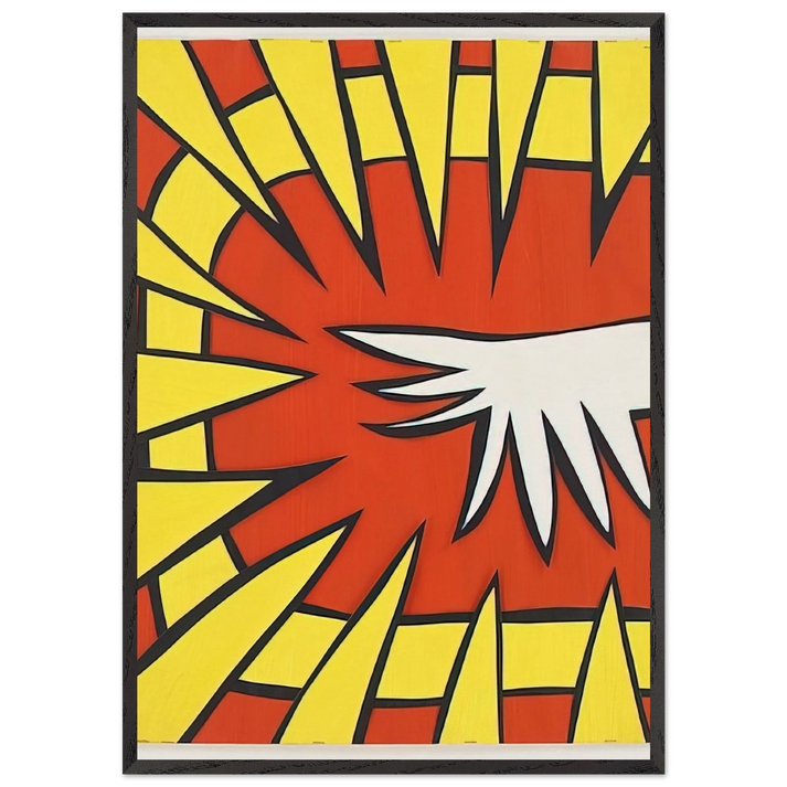 Untitled - 1963 N14 - Nicholas Krushenick 70x100 cm / 28x40 inches Framed Art Print – Black Wooden Frame