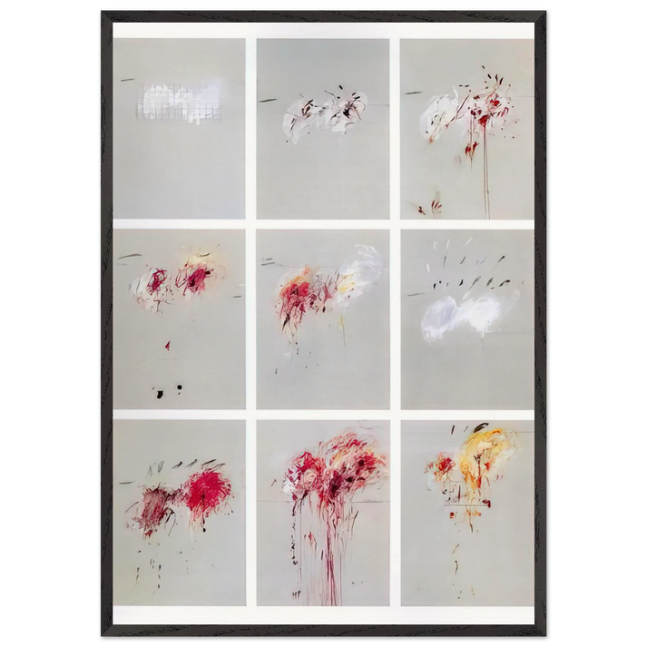 Nine Discourses on Commodus - Cy Twombly 70x100 cm / 28x40 inches Framed Art Print – Black Wooden Frame
