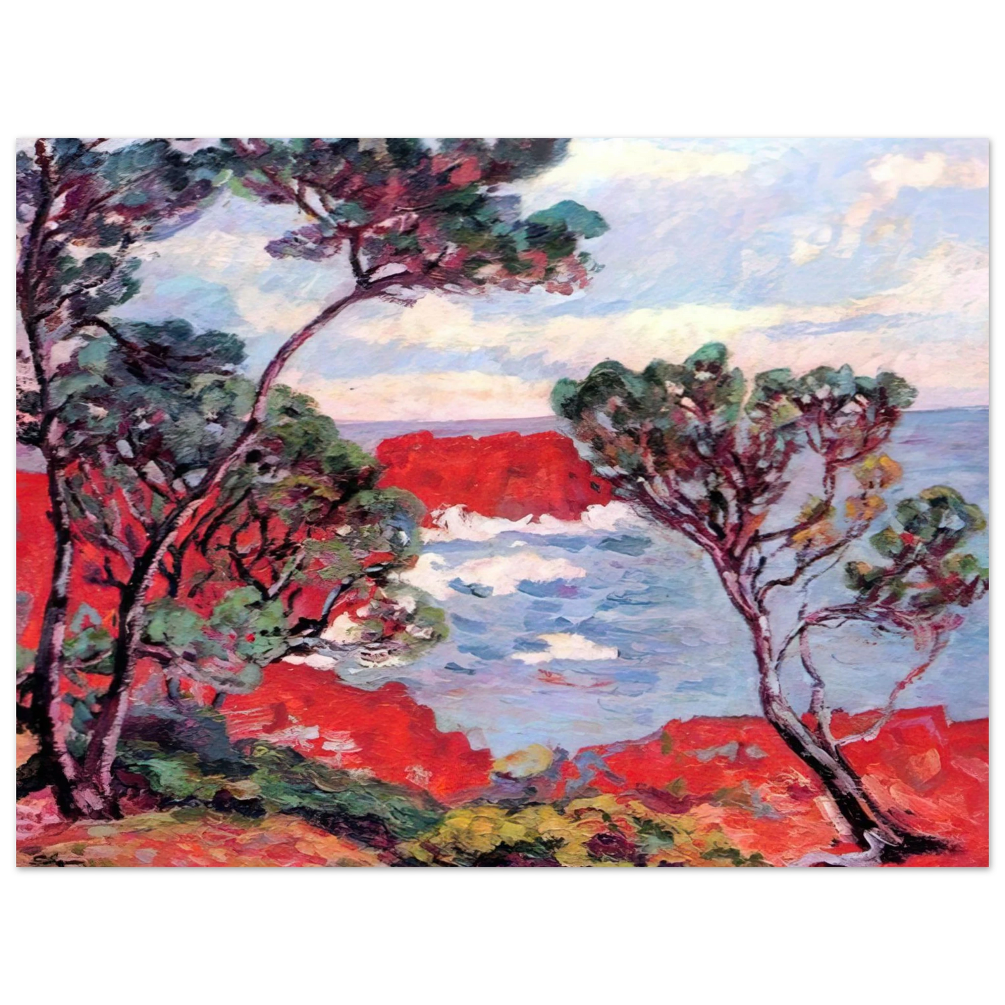 Armand Guillaumin - Les rochers rouges - 1894 Fine Art Poster - Default Title