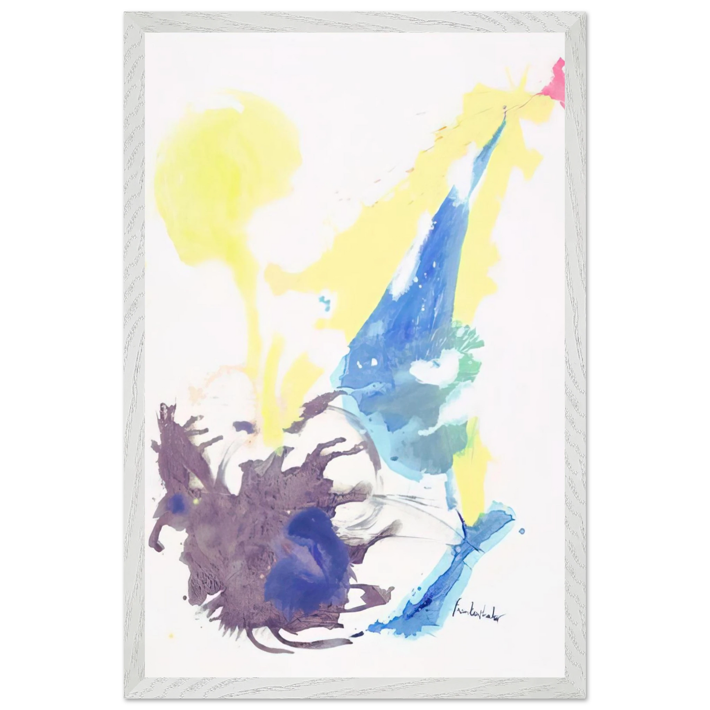 Helen Frankenthaler - Moving Day - 1961 Wall art - 15x20 cm / 6x8 inches - Premium Wooden Framed Poster With Fine Art Paper - Wood frame