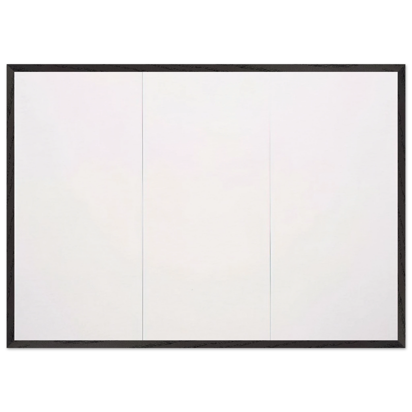 WHITE PAINTING THREE PANEL 1951 - Robert Rauschenberg Framed Art Print – Black Wooden Frame - Default Title - -Framed Art Print