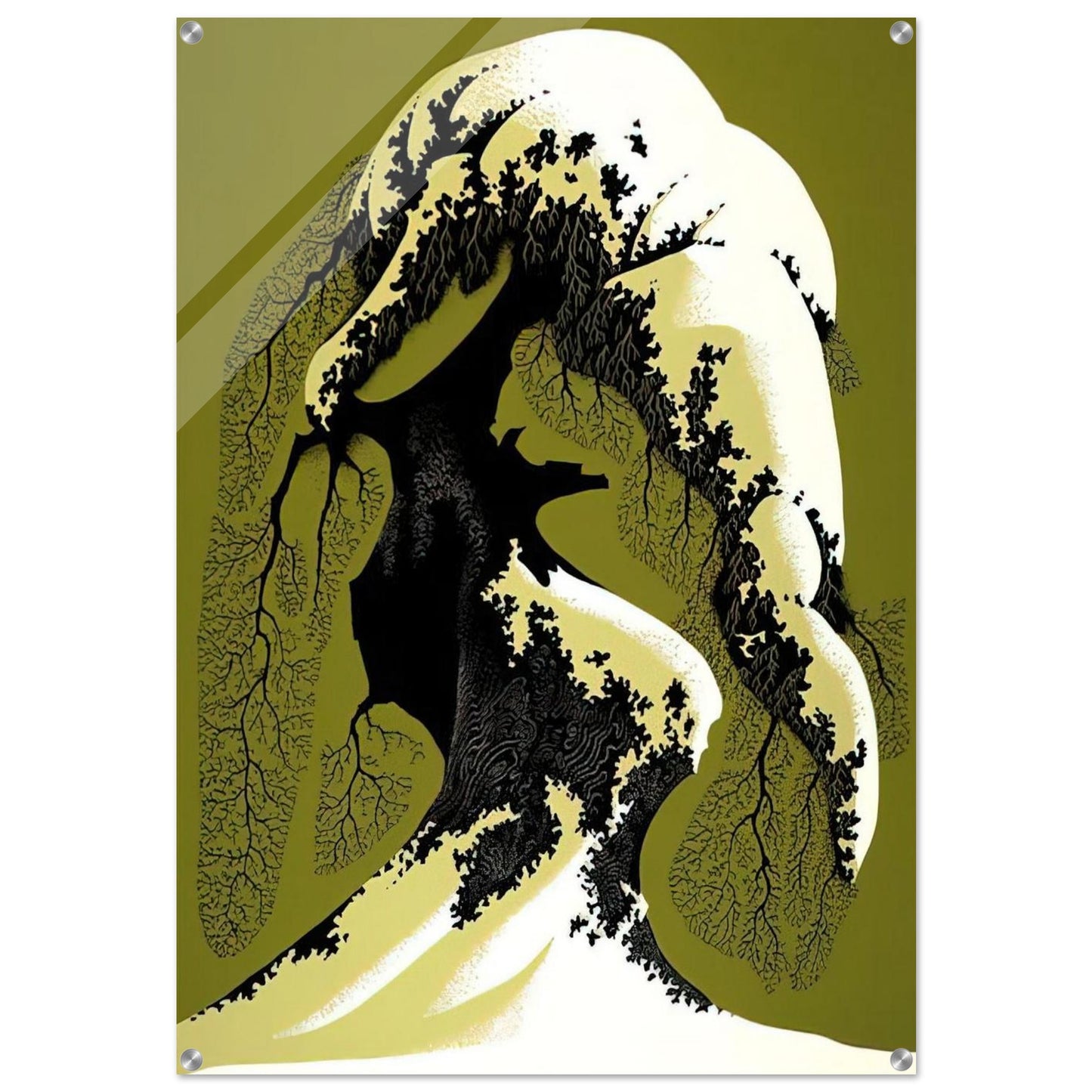 Snow Laden - Eyvind Earle Acrylic Print - 70x100 cm / 28x40″ inches