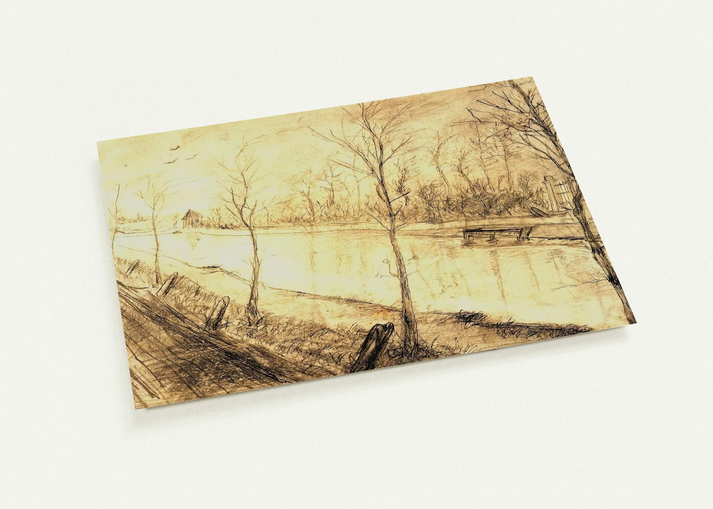 Canal By Vincent van Gogh Pack of 10 Post Cards | Vincent van Gogh Post Cards | A6 (10.5 x 14.8 cm) - 4.1 x 5.8 inches