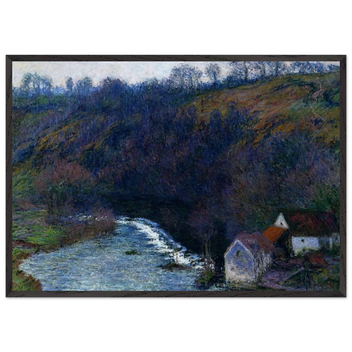 The Mill at Vervy - claude monet 70x100 cm / 28x40 inches Framed Art Print – Black Wooden Frame