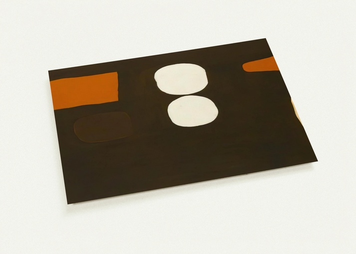 Dark Brown, Orange and White - 1963 By William Scott Pack of 10 Post Cards | William Scott Post Cards | A6 (10.5 x 14.8 cm) - 4.1 x 5.8 inches