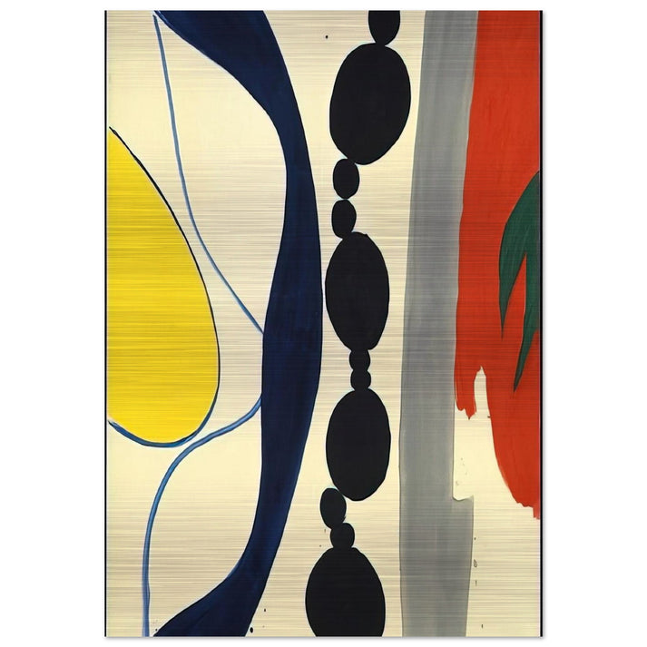 Schwarze Kette Grün zu Rot - 1966 - Ernst Wilhelm Nay Brushed Aluminum Print - 70x100 cm / 28x40 inches | Ernst Wilhelm Nay Aluminum Print | Ernst Wilhelm Nay Prints