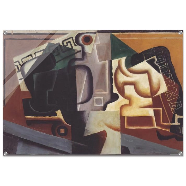 GLASS AND CARAFE 1917 - Juan Gris Acrylic Print - 70x100 cm / 28x40″ inches